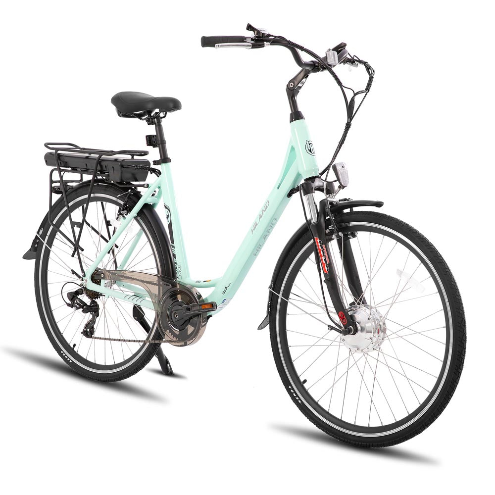 HILAND Karida 700C Electric Bike for Adults 7-Speed City Bicycle Step-Through