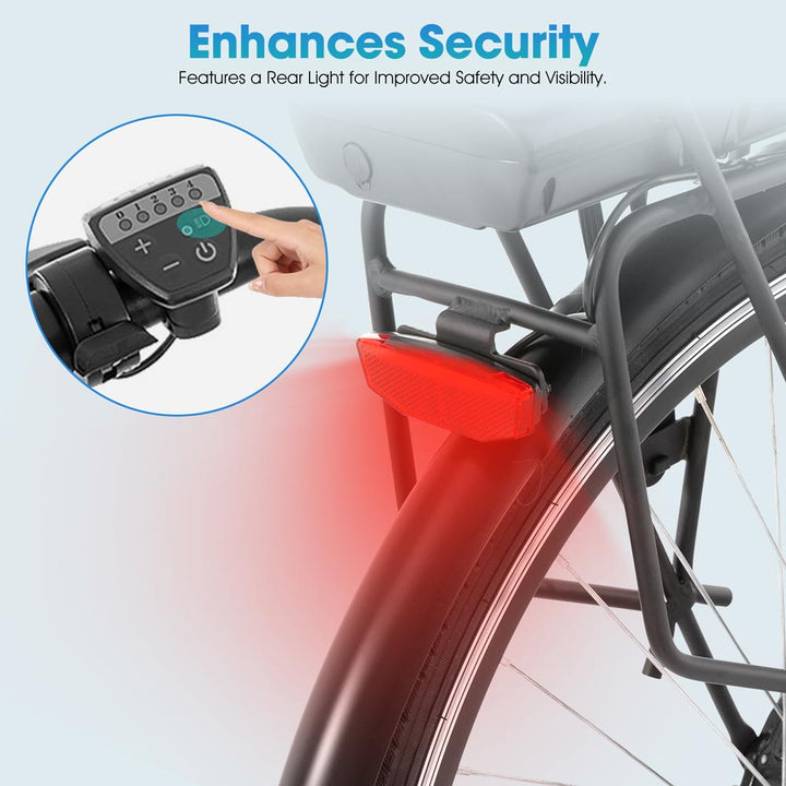 HILAND Karida 700C Electric Bike for Adults 7-Speed City Bicycle Step-Through
