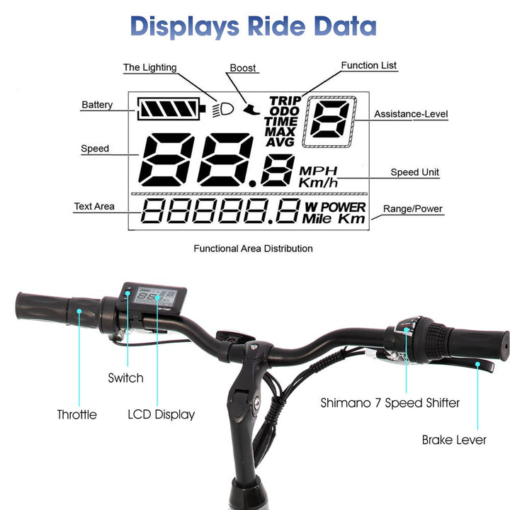 HILAND Secret Electric Commuter Bike 700C 350W Men Women EBike with Throttle