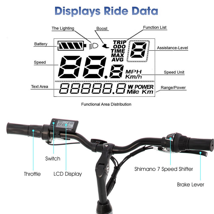 HILAND Secret Electric Commuter Bike 700C 350W Men Women EBike with Throttle
