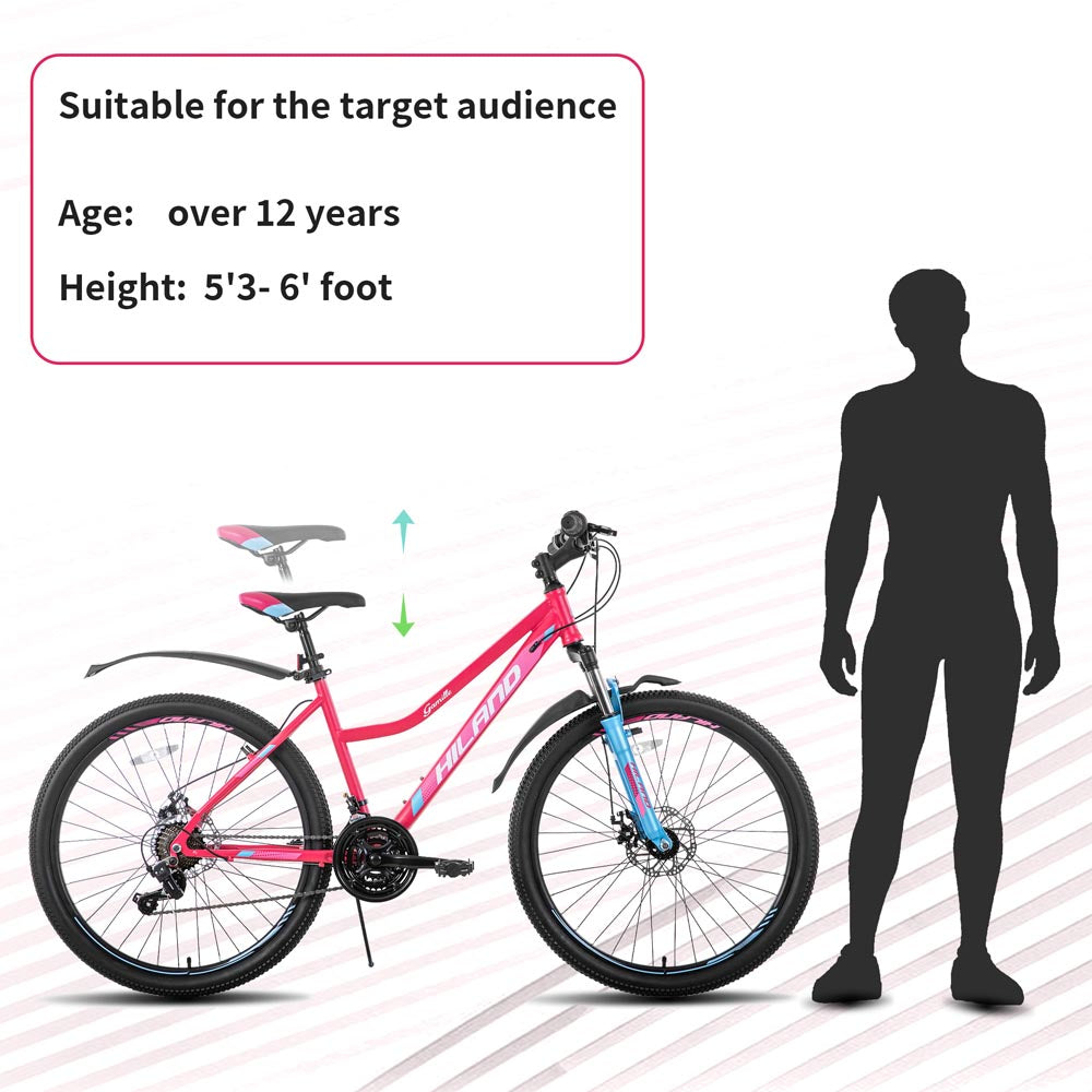 Pink Target Womens Bikes 26 Inch 7-Speed Steel Women's Bike 26