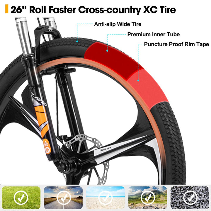 HILAND H200+ | Mountain Bike  21 Speeds Drivetrain Aluminum Frame for Men Women