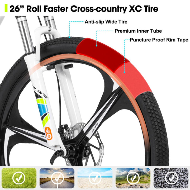 HILAND H200+ | Mountain Bike  21 Speeds Drivetrain Aluminum Frame for Men Women