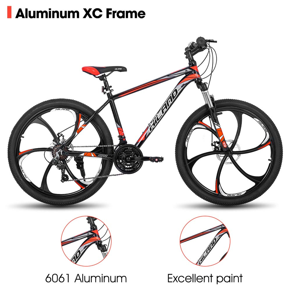 HILAND H200+ | Mountain Bike  21 Speeds Drivetrain Aluminum Frame for Men Women
