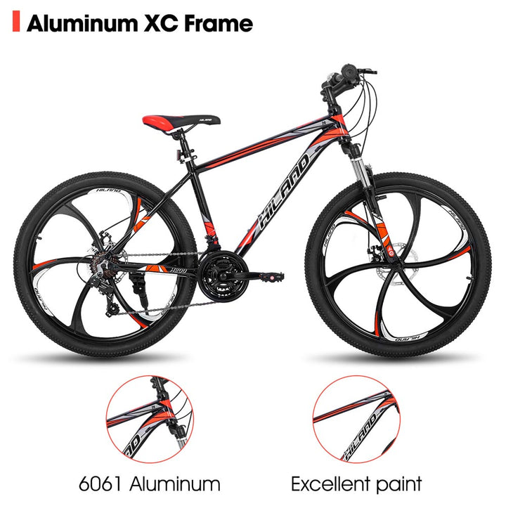 HILAND H200+ | Mountain Bike  21 Speeds Drivetrain Aluminum Frame for Men Women