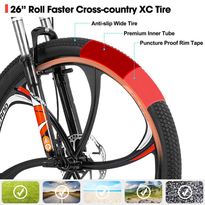 HILAND H200+ | Mountain Bike  21 Speeds Drivetrain Aluminum Frame for Men Women