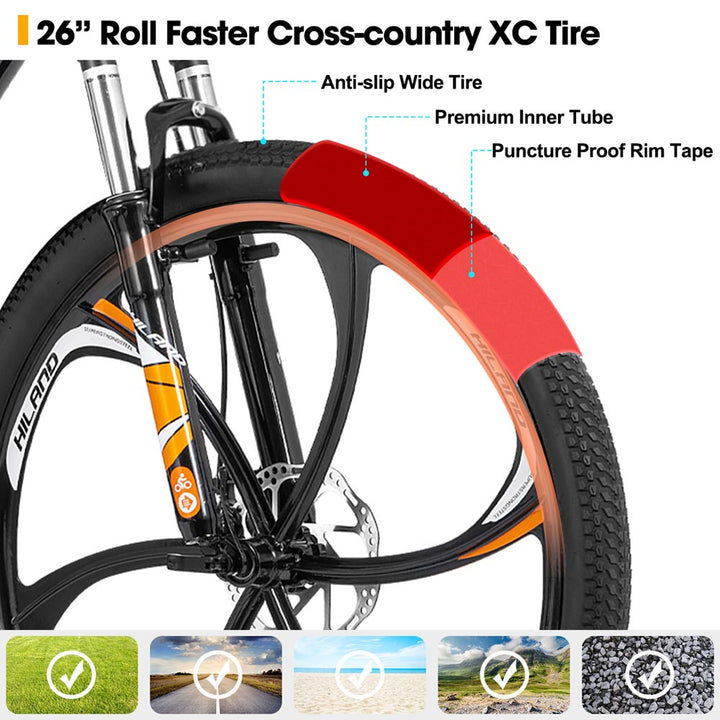 HILAND H200+ | Mountain Bike  21 Speeds Drivetrain Aluminum Frame for Men Women