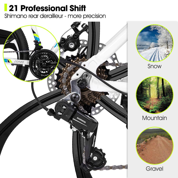 HILAND H200+ | Mountain Bike  21 Speeds Drivetrain Aluminum Frame for Men Women