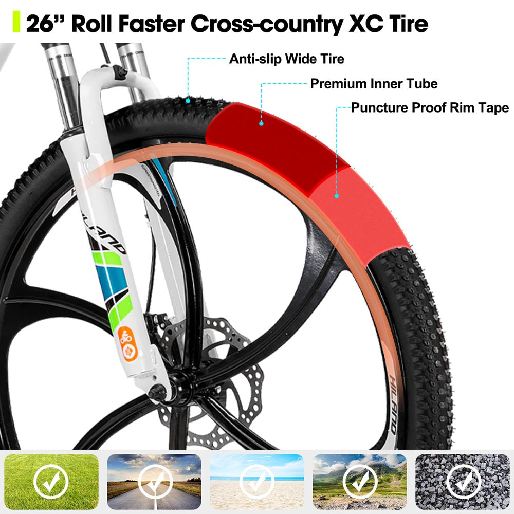 HILAND H200+ | Mountain Bike  21 Speeds Drivetrain Aluminum Frame for Men Women