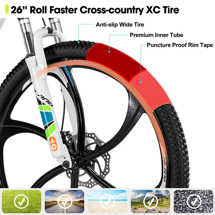 HILAND H200+ | Mountain Bike  21 Speeds Drivetrain Aluminum Frame for Men Women