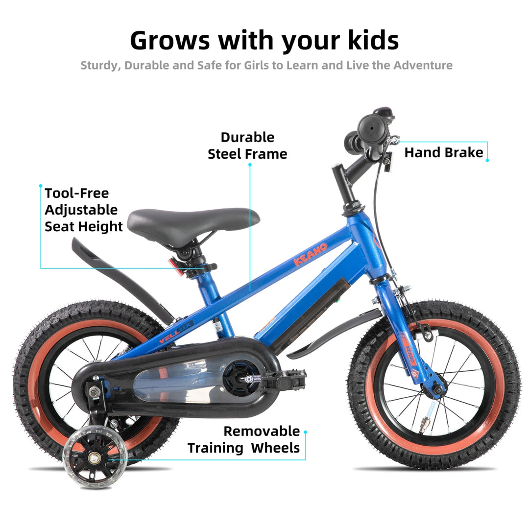 KEANO Vellux 12 16 20 Inch Kids Bike with Training Wheels KEANO