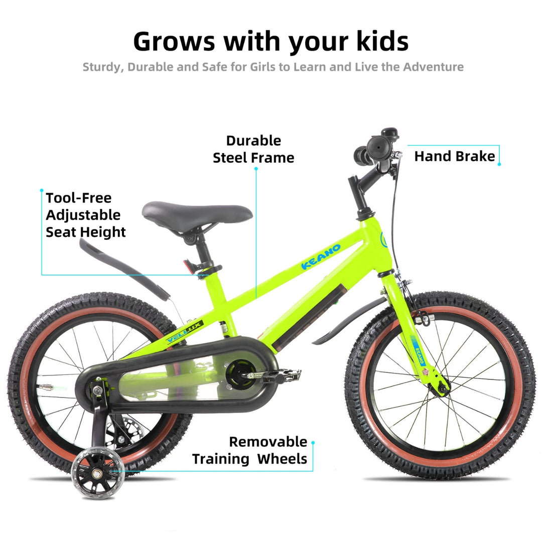 KEANO Vellux 12 16 20 Inch Kids Bike with Training Wheels KEANO