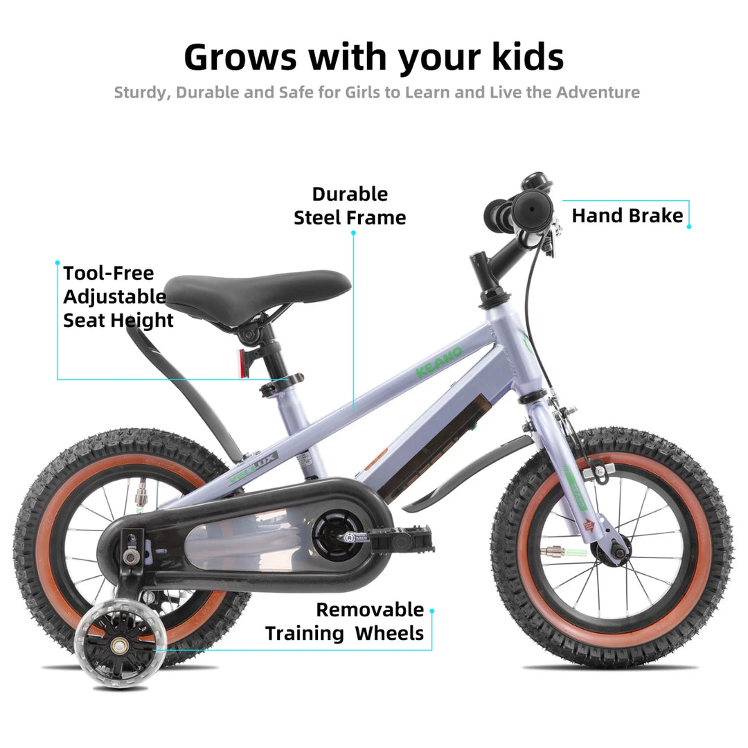 KEANO Vellux 12 16 20 Inch Kids Bike with Training Wheels KEANO