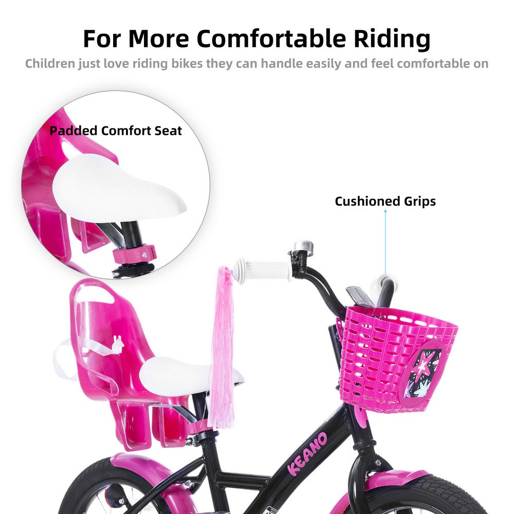 KEANO Zinnia Girls Bike with Doll Seat