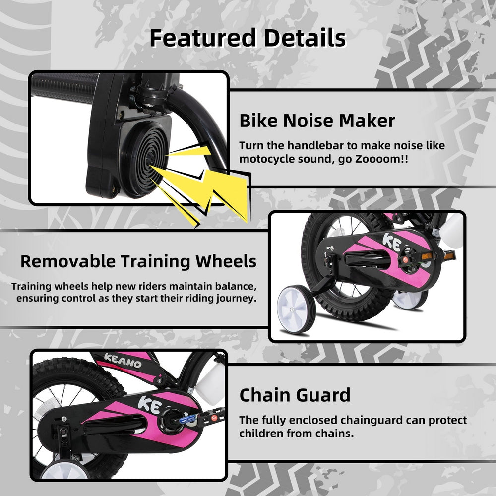 KEANO Motocross Style Kids Bike for Boys Girls KEANO