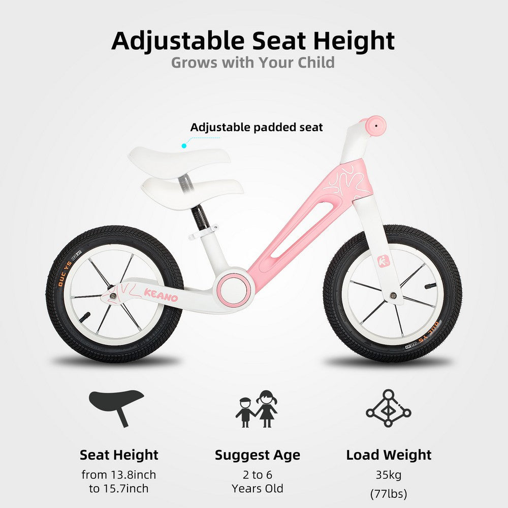 KEANO 12" Foldable Balance Bike 2-6 Years Old