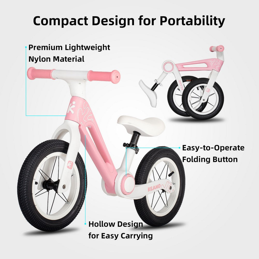 KEANO 12" Foldable Balance Bike 2-6 Years Old