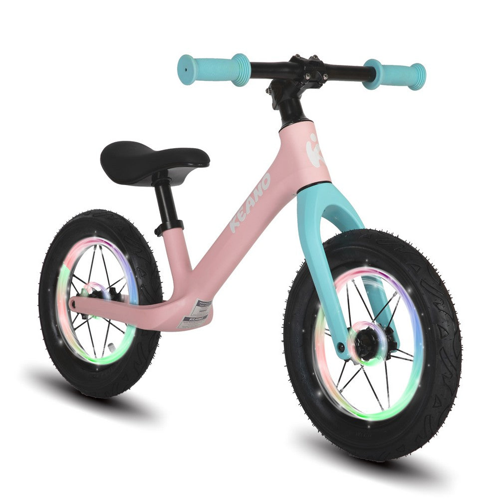 KEANO 12 Inch Balance Bike with Light-Up Wheels for 2-6 Years Old