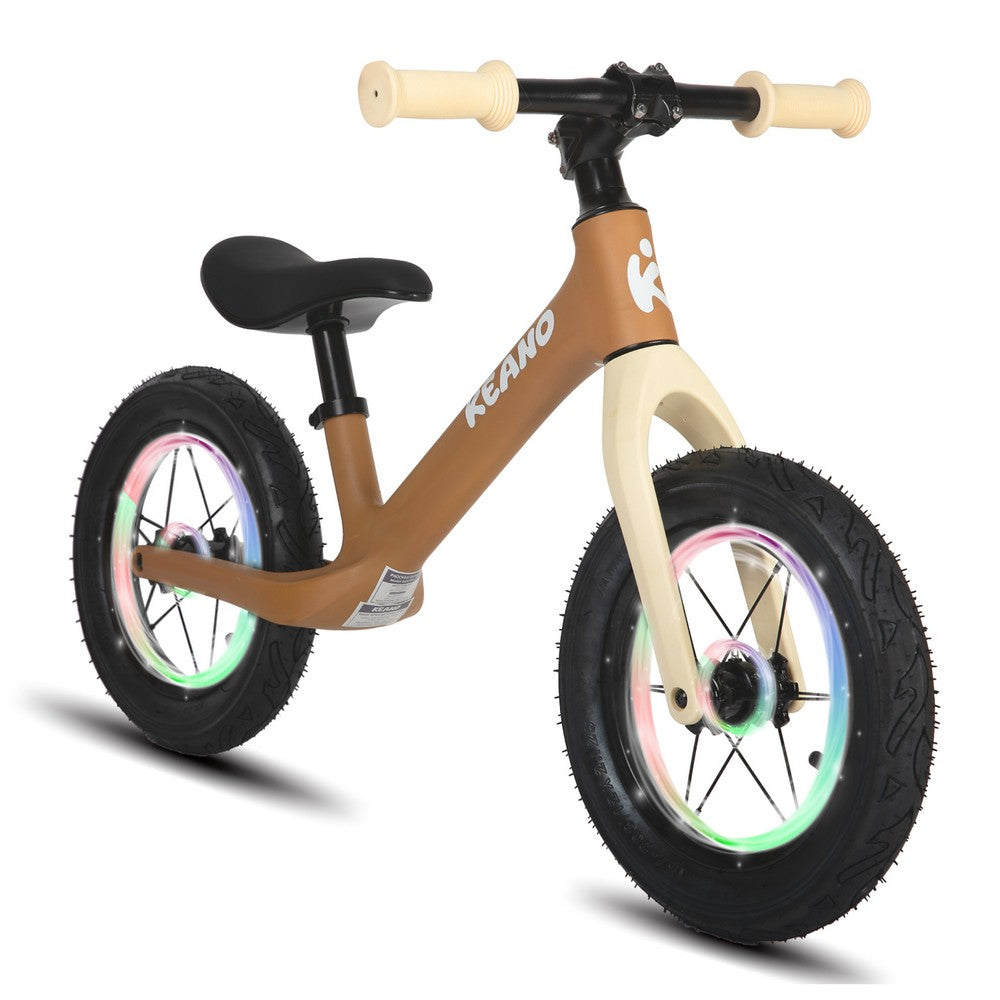 KEANO 12 Inch Balance Bike with Light-Up Wheels for 2-6 Years Old