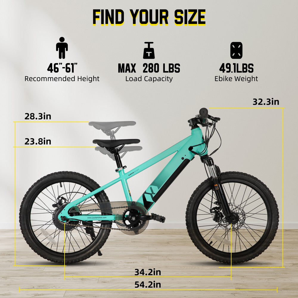 JOYSTAR 20 Inch Electric Bike for Teenagers (Presale)