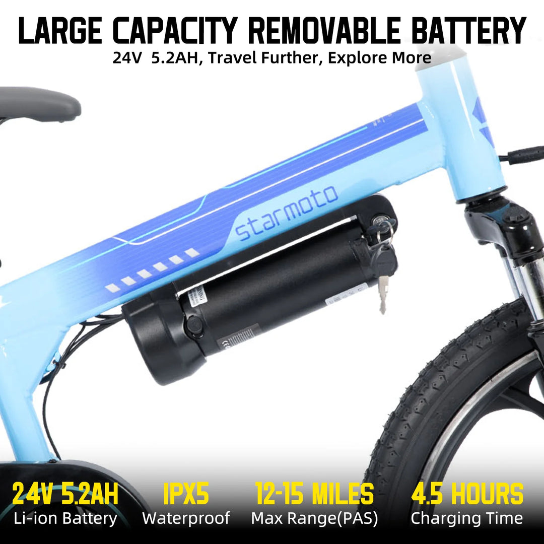 24V 5.2Ah Ebike Battery Replacement for JOYSTAR Radspur E-Bike, 24V Lithium Battery JOYSTAR