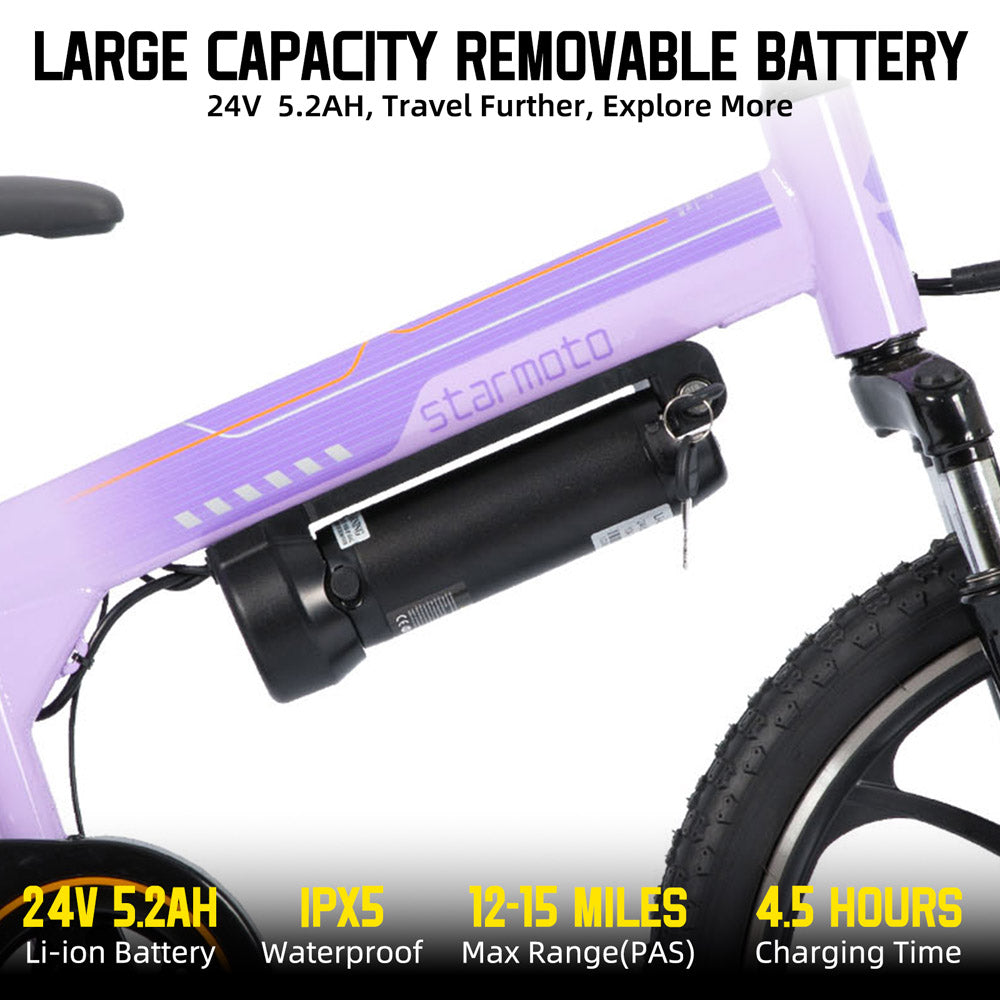 JOYSTAR Radspur 20 Inch Kids Electric Bike Perfect for Ages 7+ JOYSTAR