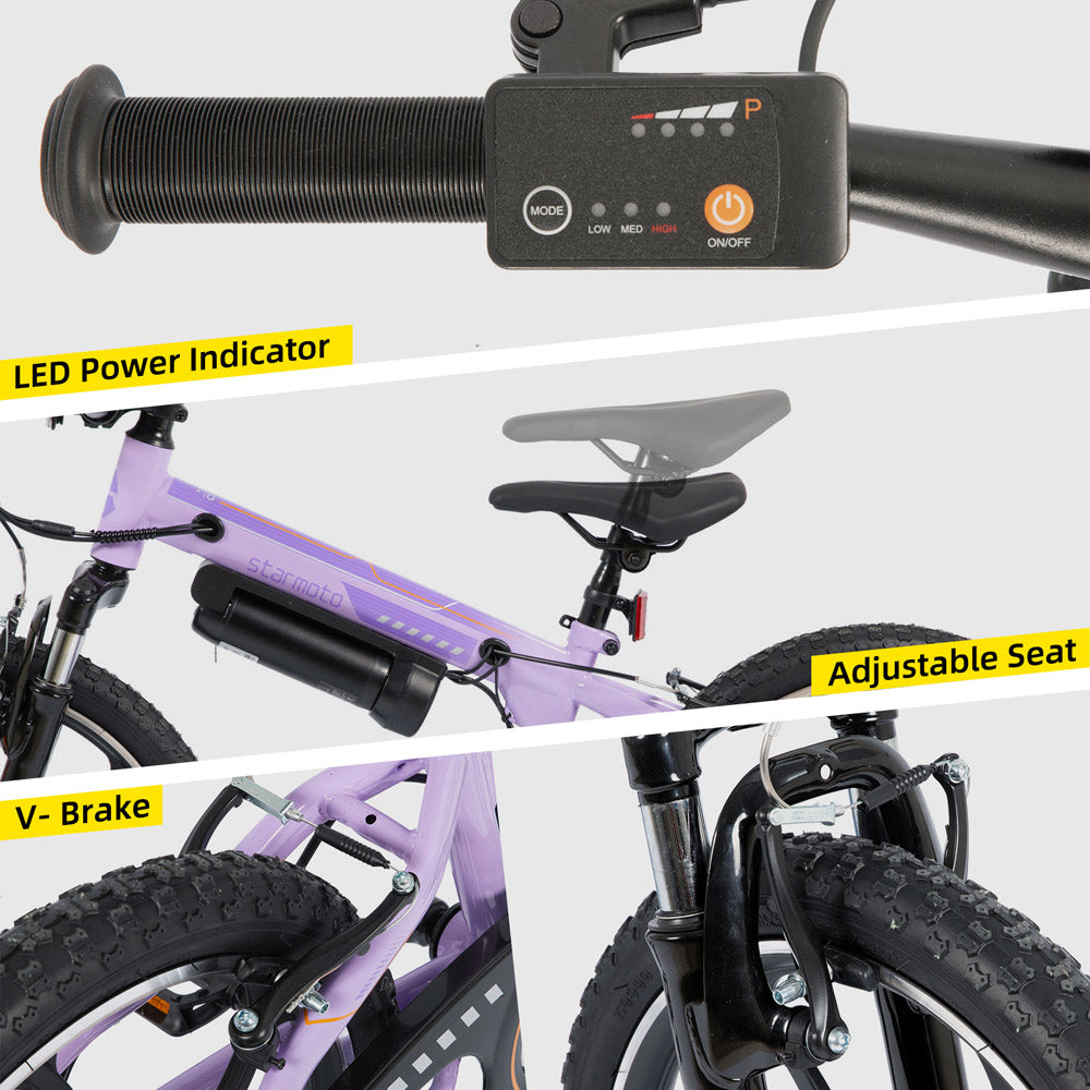 JOYSTAR Radspur 20 Inch Kids Electric Bike Perfect for Ages 7+ JOYSTAR