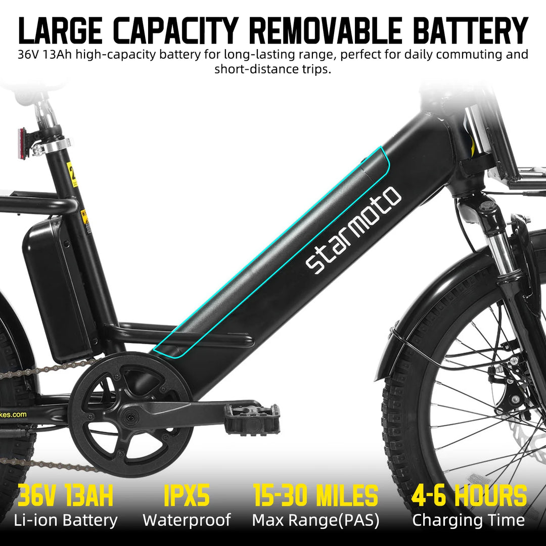 JOYSTAR STARMOTO Lumation 20 Inch Electric Bike for Teenagers & Adults