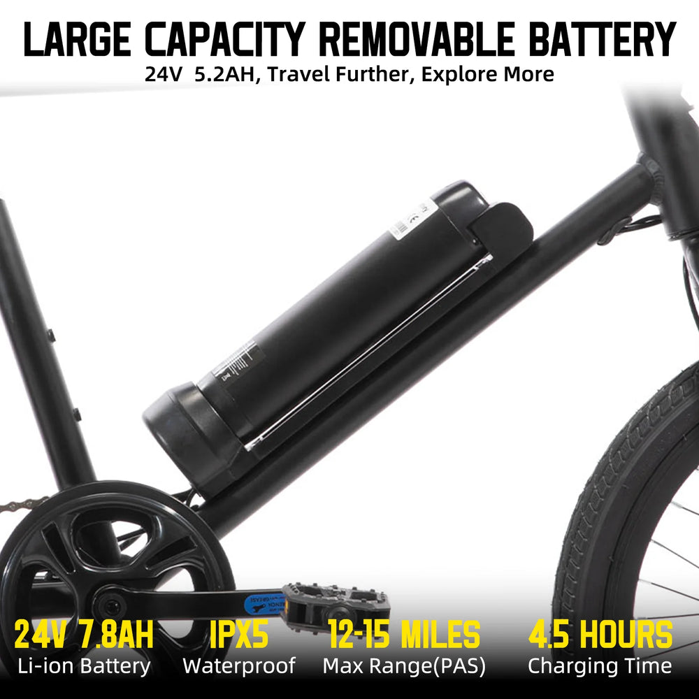 24V 7.8Ah Ebike Battery Replacement for JOYSTAR Richmond E-Bike, 24V Lithium Battery JOYSTAR