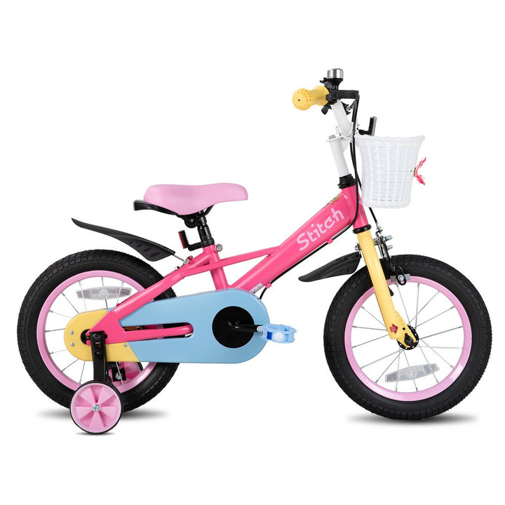 JOYSTAR Macarons Rainbow Girls Bike for 3-7 Years Dual Handbrake