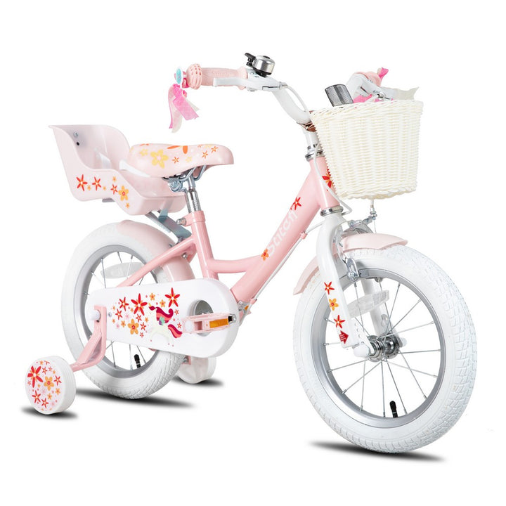 Unicorn Girls Bike｜12-18 Inch + Dual Handbrake + Doll Carrier ｜JOYSTAR