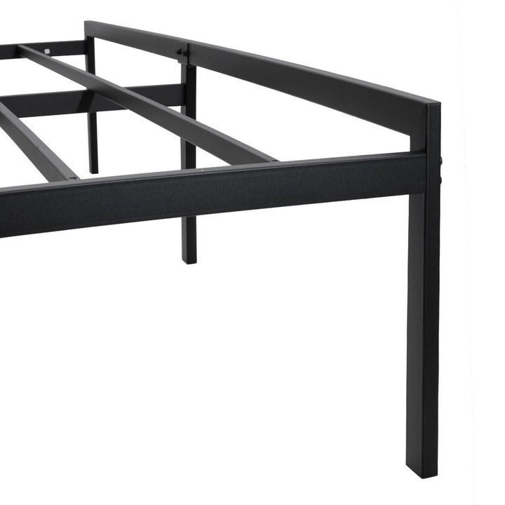 KEANO Black Bed Frame, Heavy Duty Durable Metal Platform with Sturdy Steel Slats, 12.4 Inch Large Underbed Storage Space, No Box Spring Needed, Easy to Assembly, Noise Free - JOYSTARBIKE