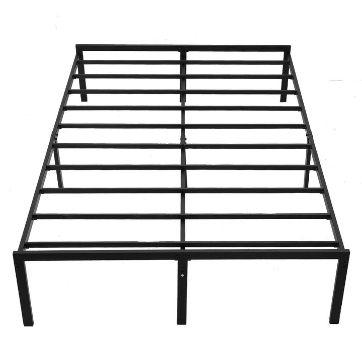 KEANO Black Bed Frame, Heavy Duty Durable Metal Platform with Sturdy Steel Slats, 12.4 Inch Large Underbed Storage Space, No Box Spring Needed, Easy to Assembly, Noise Free - JOYSTARBIKE