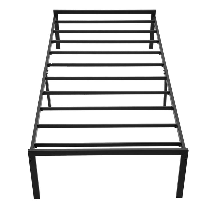 KEANO Black Bed Frame, Heavy Duty Durable Metal Platform with Sturdy Steel Slats, 12.4 Inch Large Underbed Storage Space, No Box Spring Needed, Easy to Assembly, Noise Free - JOYSTARBIKE