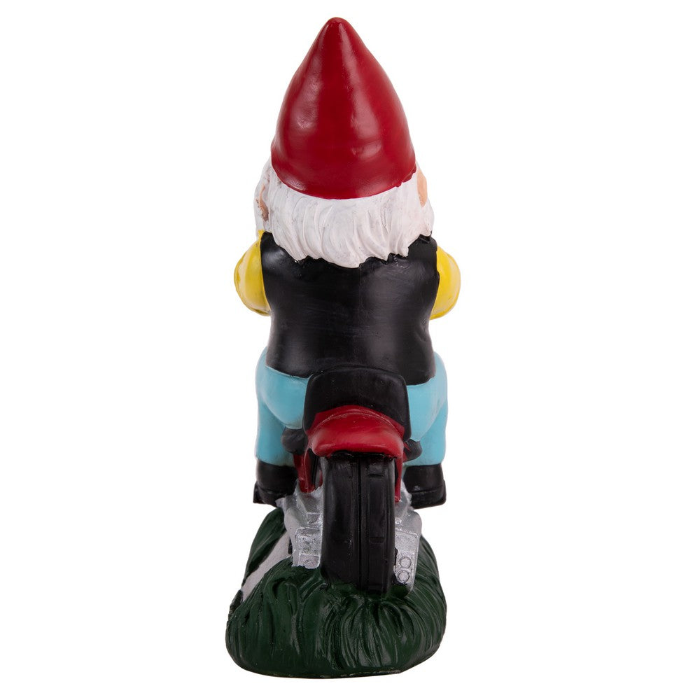KEANO Garden Gnome Riding Motorcycle Funny Outdoor Statue Gnome Decoration Indoor Outdoor Lawn Figurines for Home Yard Garden KEANO