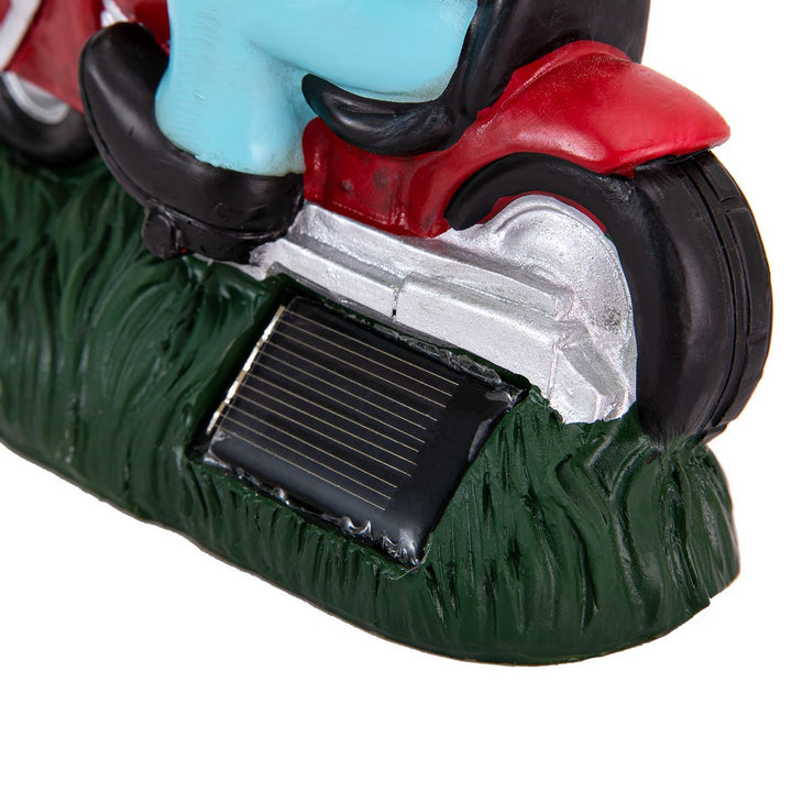 KEANO Garden Gnome Riding Motorcycle Funny Outdoor Statue Gnome Decoration Indoor Outdoor Lawn Figurines for Home Yard Garden KEANO