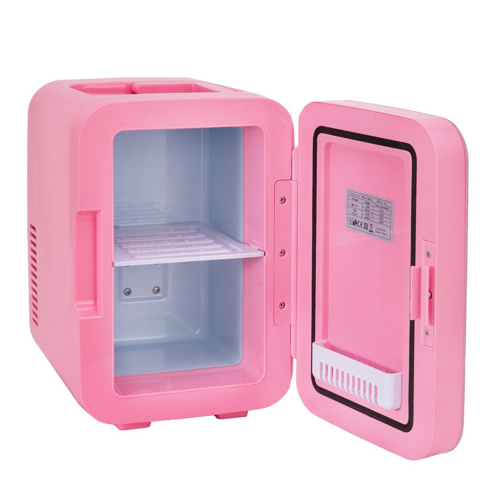 KEANO 6/10 Liter Mini Fridge for Bedroom, Office, Dorm & Car, Personal Small Refrigerator for Skincare, Makeup, Beverage, Food, Drinks, Portable Thermoelectric Cooler and Warmer, Glass Door - JOYSTARBIKE