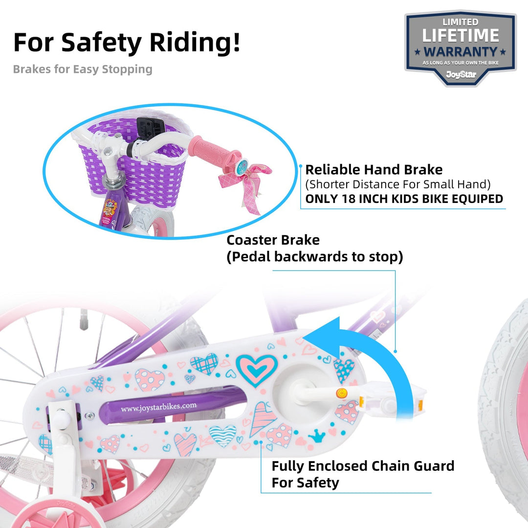 JOYSTAR Angel Girls Bike with Training Wheels & Basket WT JOYSTAR Walmart