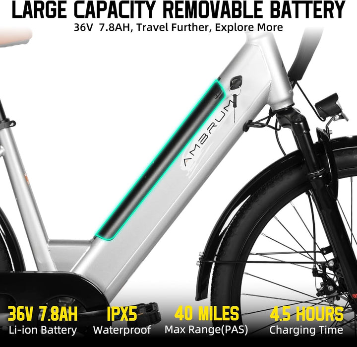 JOYSTAR 26 Inch Electric Bike for Adults & Teenagers JOYSTAR