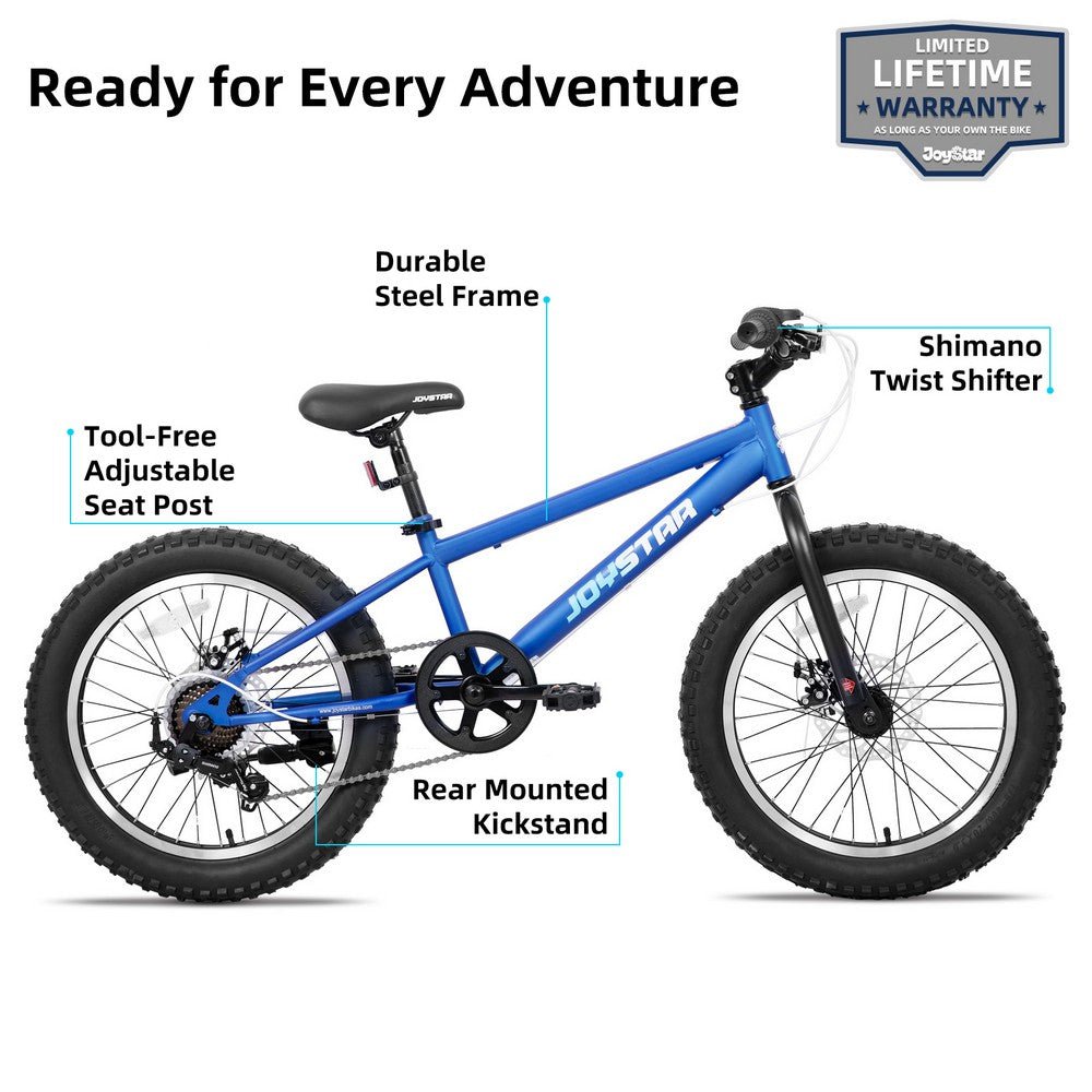 JOYSTAR 20" Fat Tire Kids Mountain Bike CA - JOYSTARBIKE