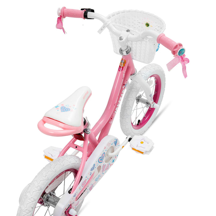 JOYSTAR Angel Girls Bike with Training Wheels & Basket CA - JOYSTARBIKE