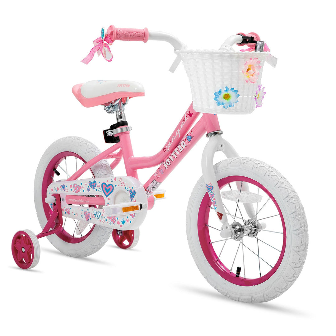 JOYSTAR Angel Girls Bike with Training Wheels & Basket CA - JOYSTARBIKE