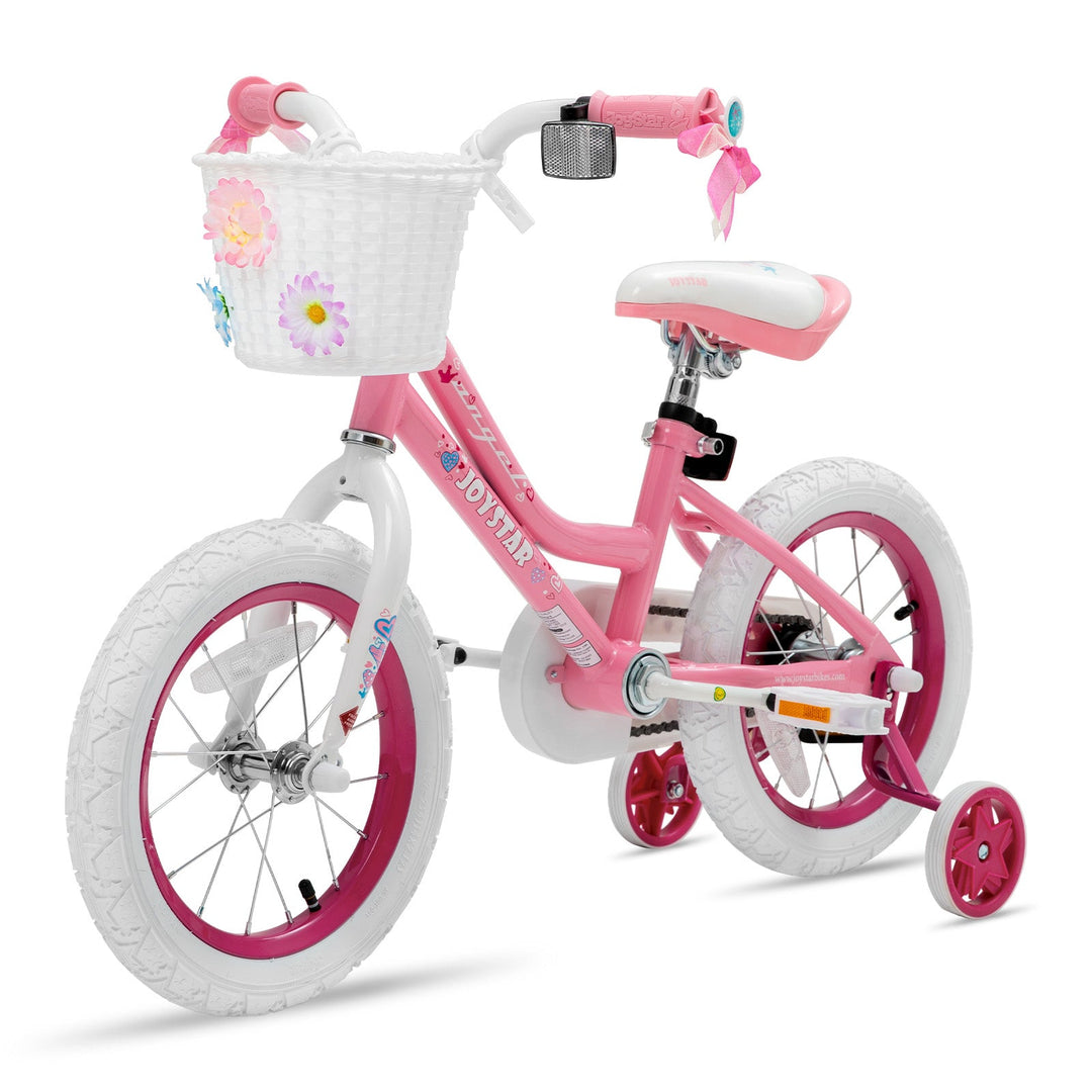 JOYSTAR Angel Girls Bike with Training Wheels & Basket CA - JOYSTARBIKE