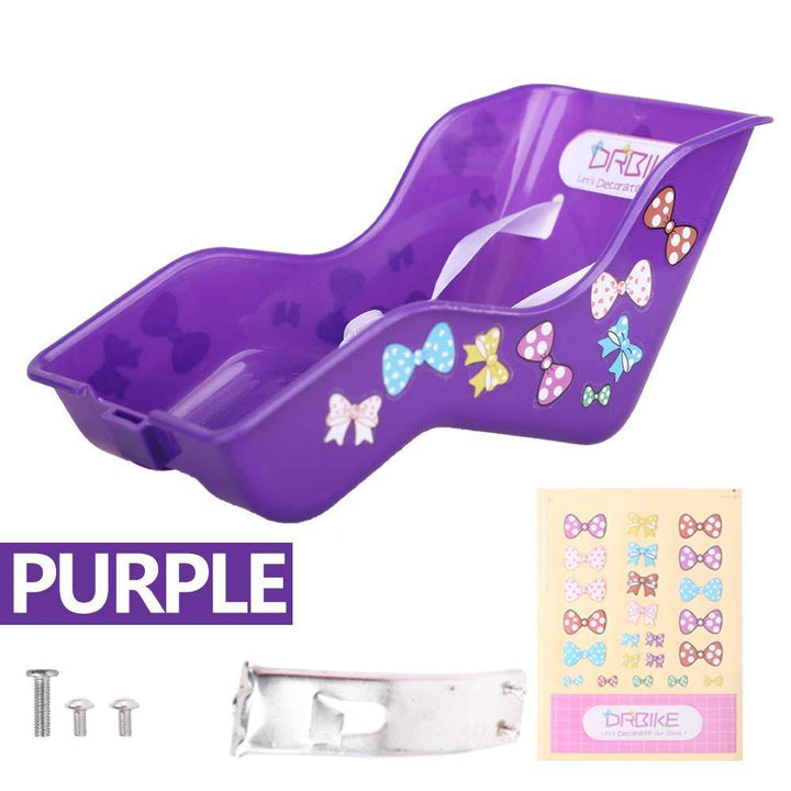 Joystar Doll Bike Seat with DIY Decals/Stickers , Pink Purple - JOYSTARBIKE