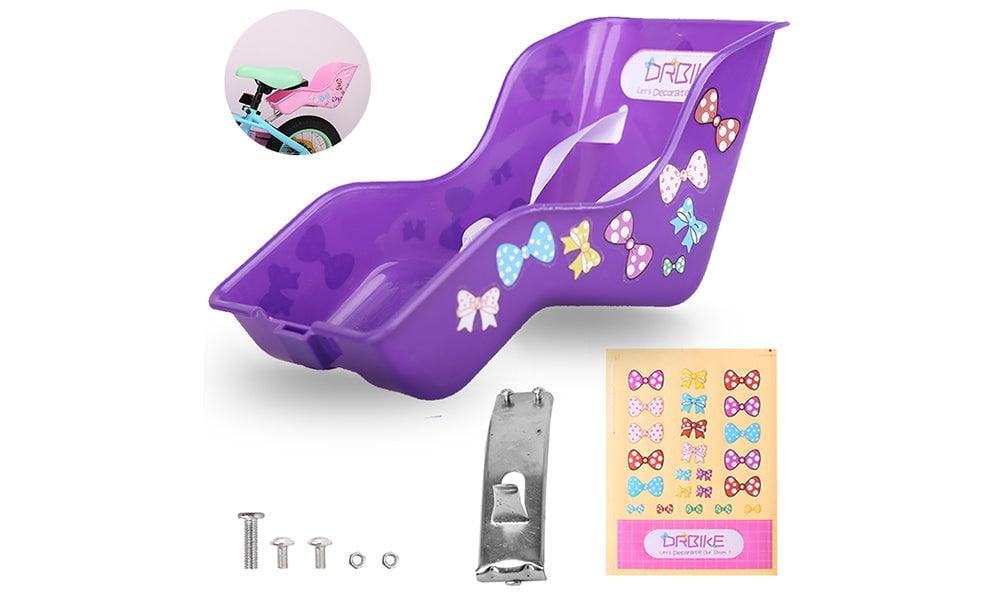 Joystar Doll Bike Seat with DIY Decals/Stickers , Pink Purple - JOYSTARBIKE