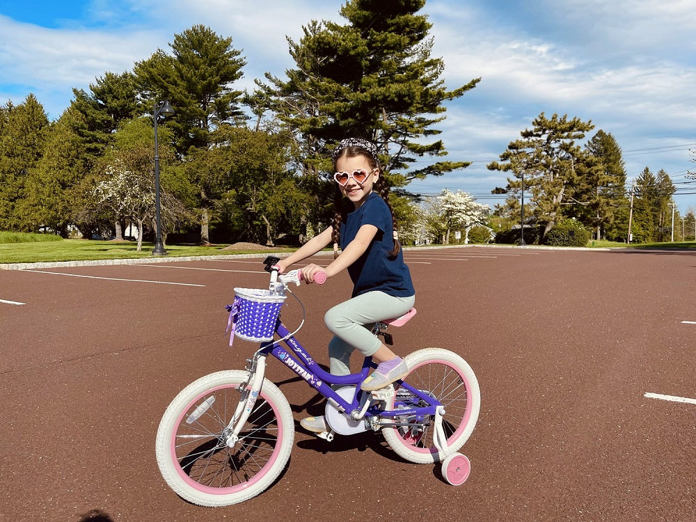JOYSTAR Angel Girls Bike with Training Wheels & Basket CA