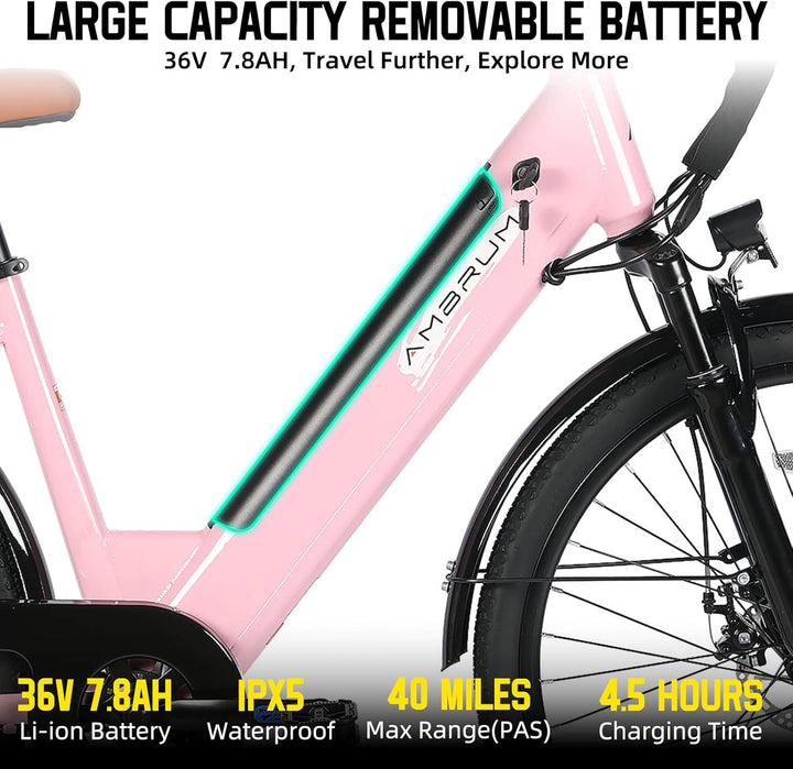 JOYSTAR 26 Inch Electric Bike for Adults & Teenagers JOYSTAR