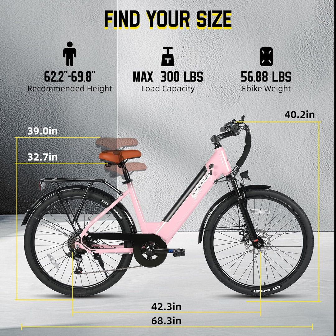JOYSTAR 26 Inch Electric Bike for Adults & Teenagers JOYSTAR
