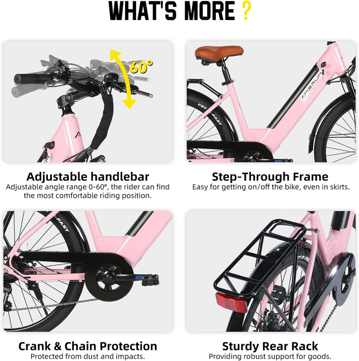 JOYSTAR 26 Inch Electric Bike for Adults & Teenagers JOYSTAR