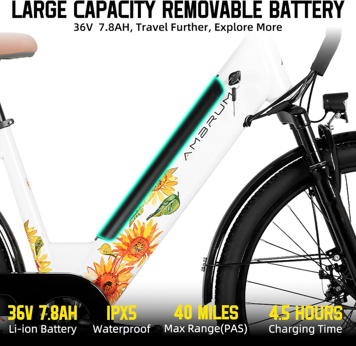 JOYSTAR 26 Inch Electric Bike for Adults & Teenagers JOYSTAR